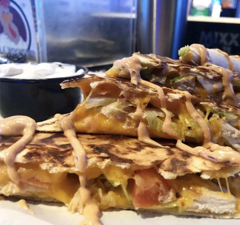 Homemade chili quesadilla