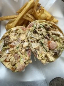 Rudy Wrap or Roll with Fries at Rooster's Wings & Brew.