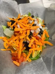 Side Salad at Rooster's Wings & Brew.