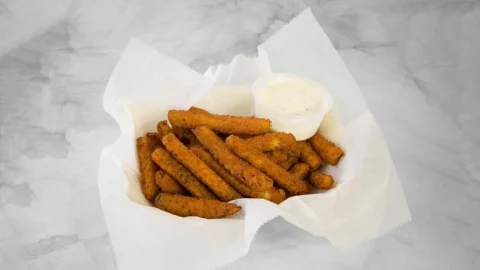 Fried Zucchini at Rooster's Wings & Brew.