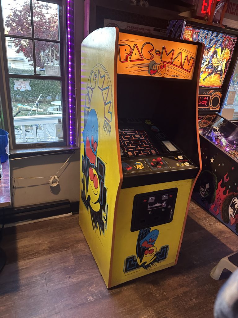 Pac-Man arcade game for families at Roosters