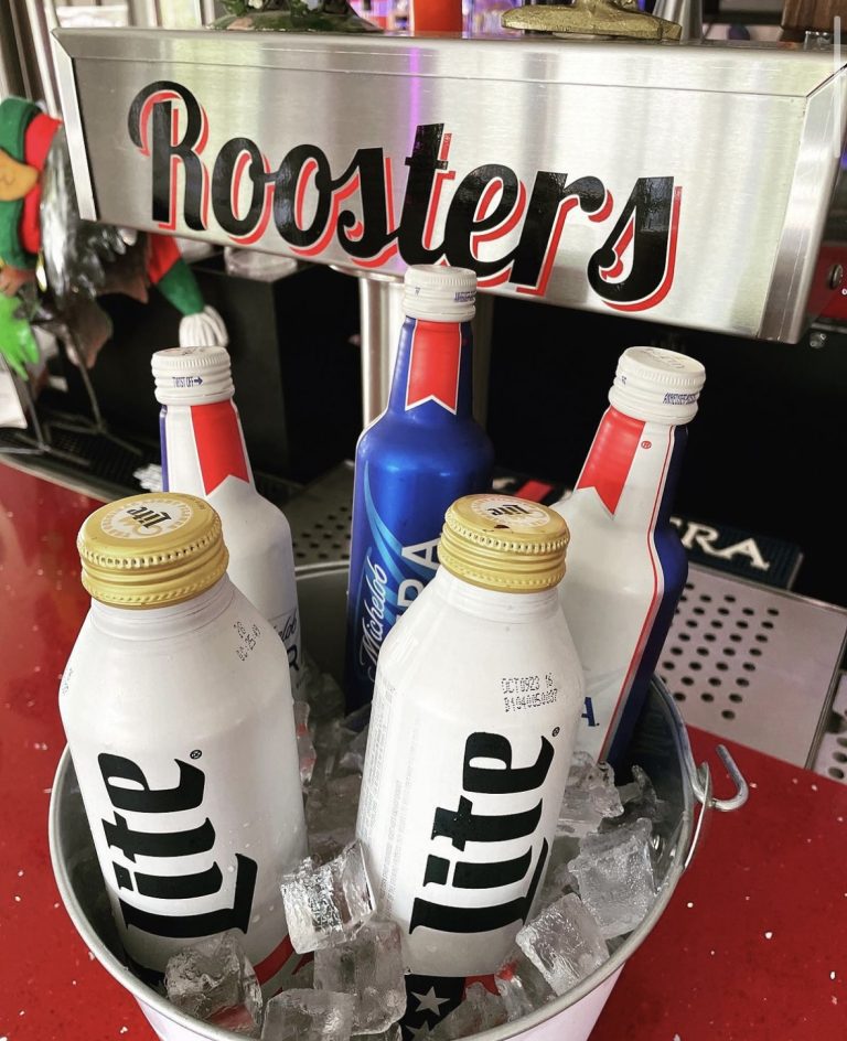 Bucket of beer at Roosters Wings & Brew in Mohegan Lake, NY