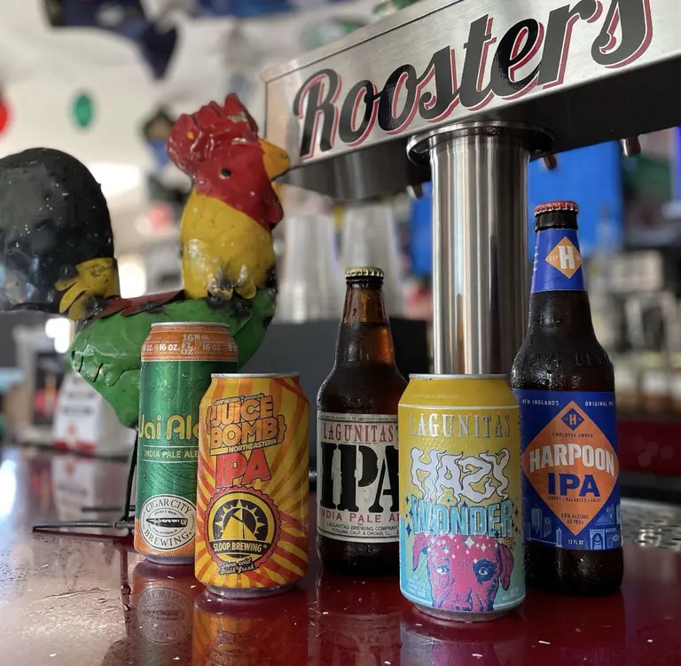 IPA beer selection at Roosters Wings & Brew