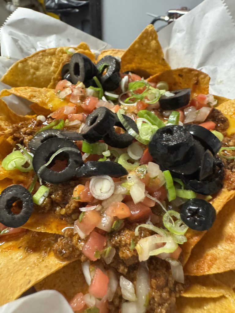 Loaded nachos at Roosters Wings & Brew in Mohegan Lake, NY